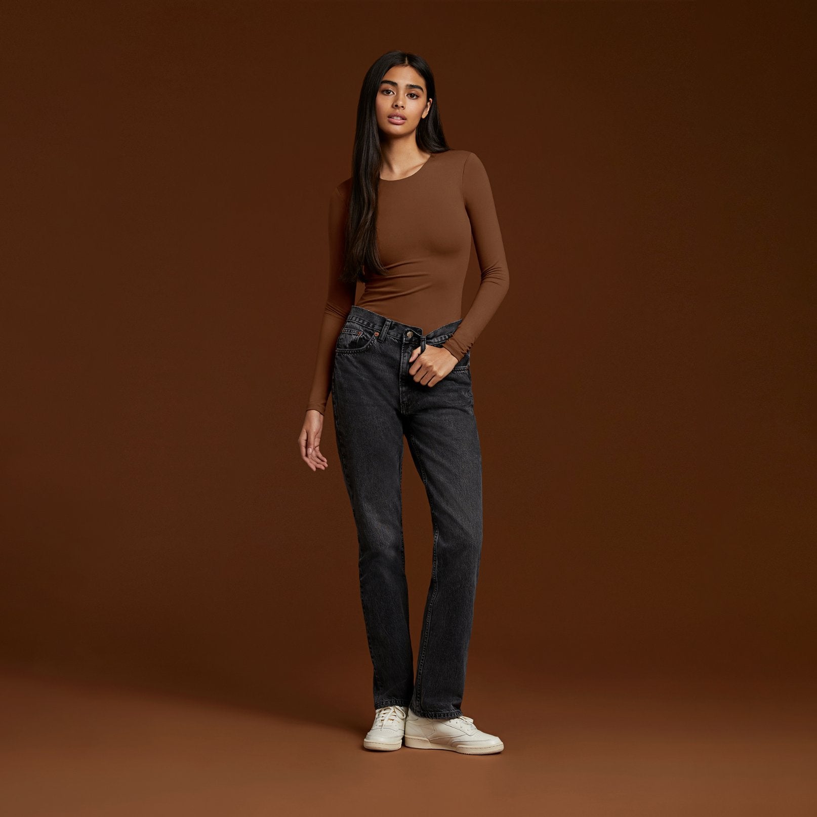 Seamless Long Sleeve Shirt | Chocolate