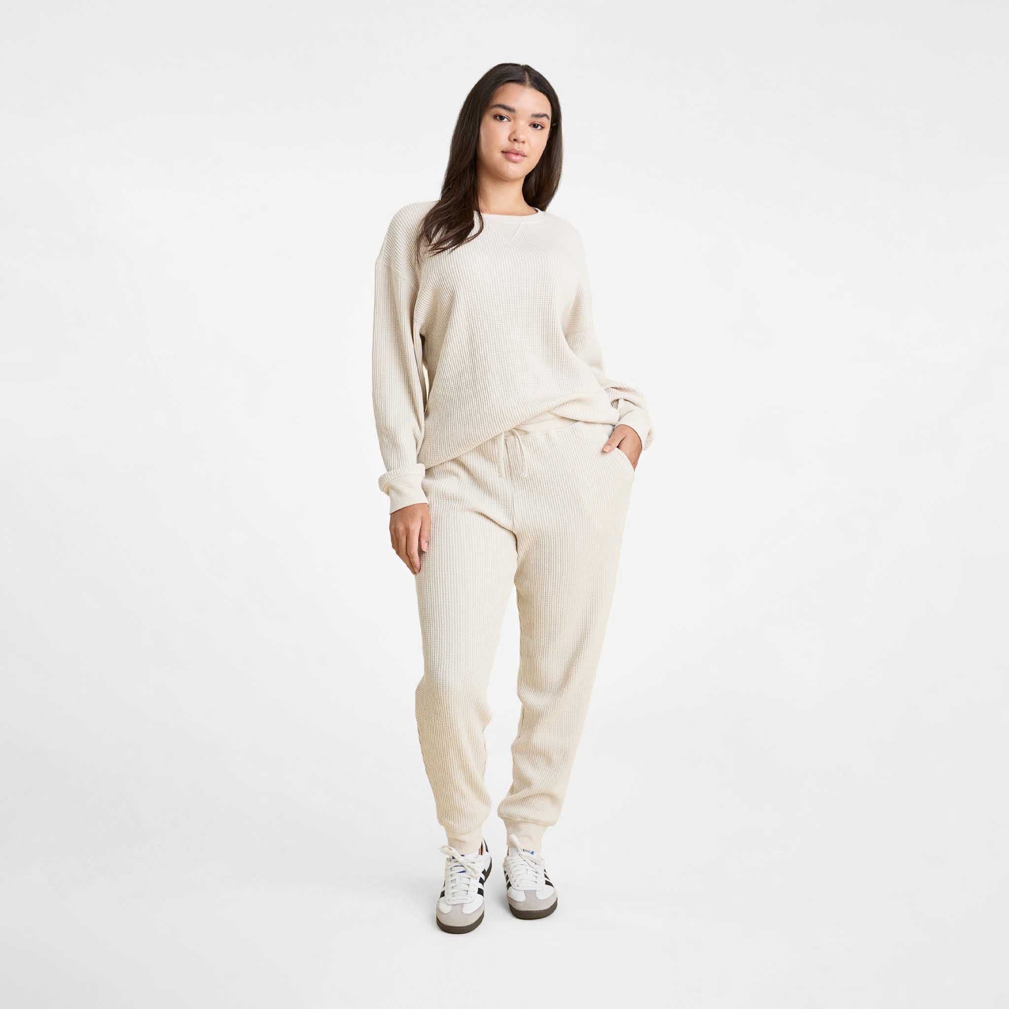 Waffle Jogger | Heather Bone