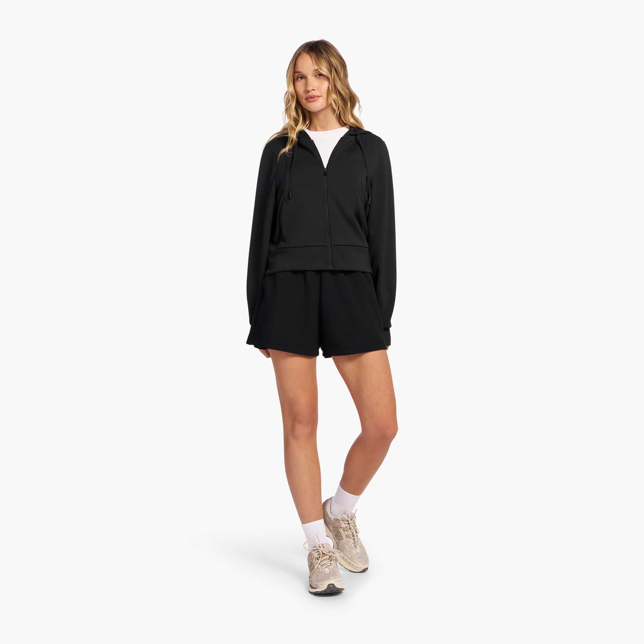 Soft Motion Zip Hoodie | Black
