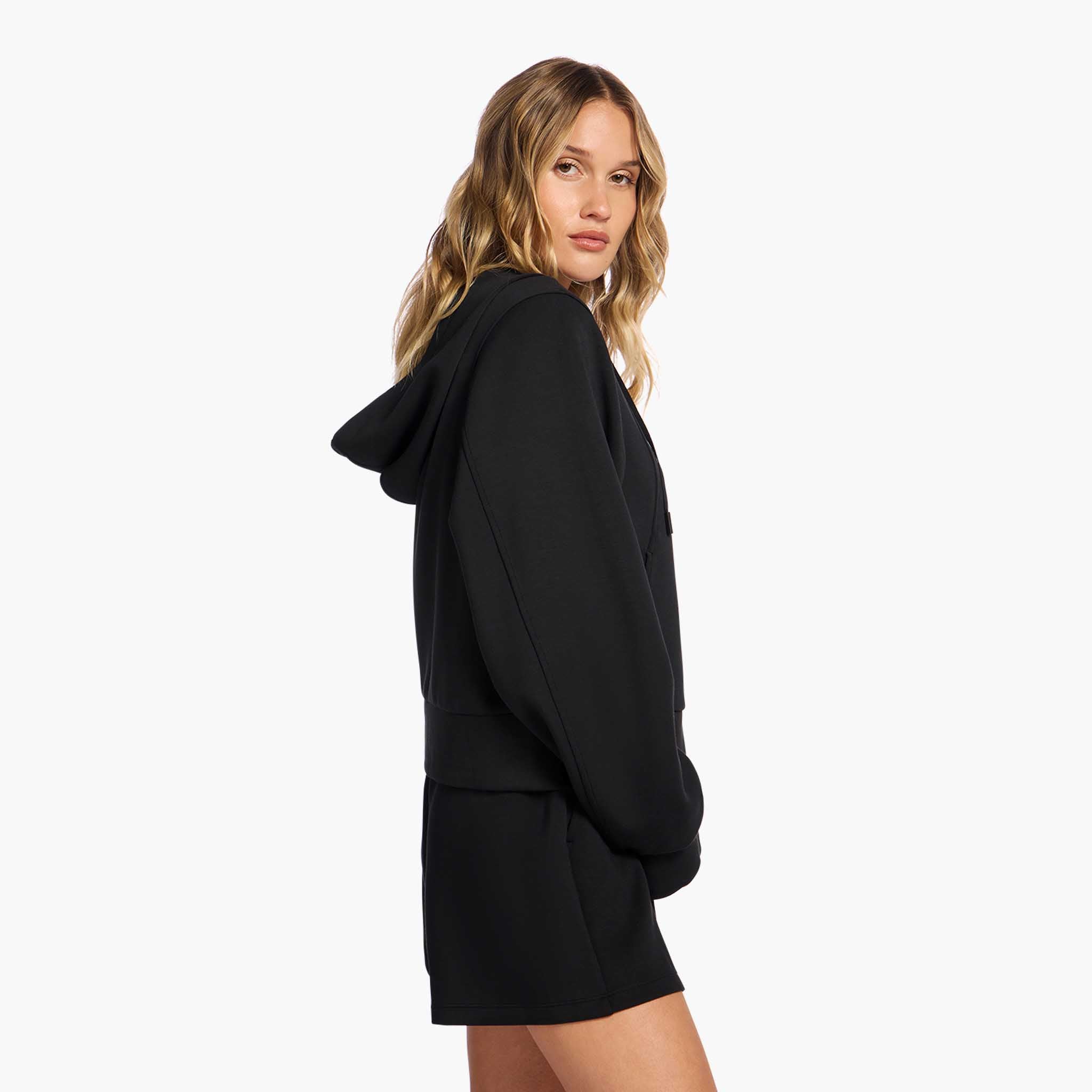 Soft Motion Zip Hoodie | Black
