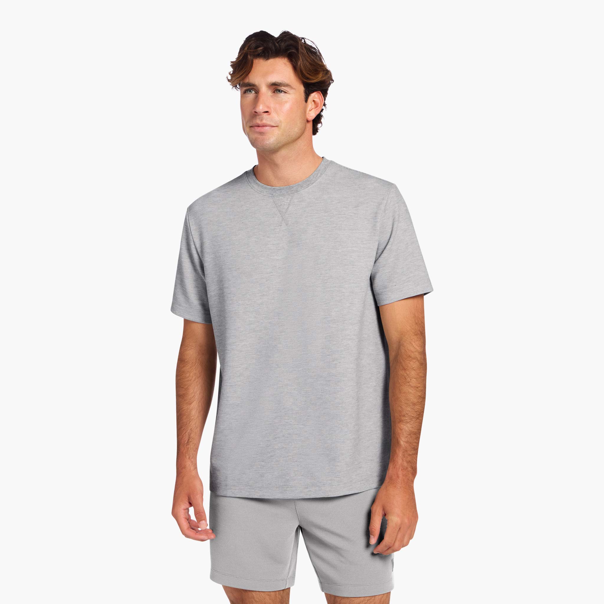 Men's Performance Waffle T-Shirt | Heather Grey