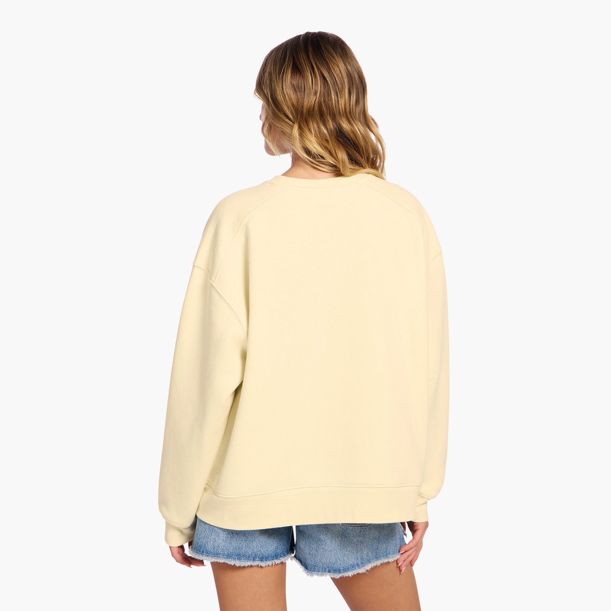 Vintage Fleece Oversized Boxy Crewneck Sweatshirt | Butter