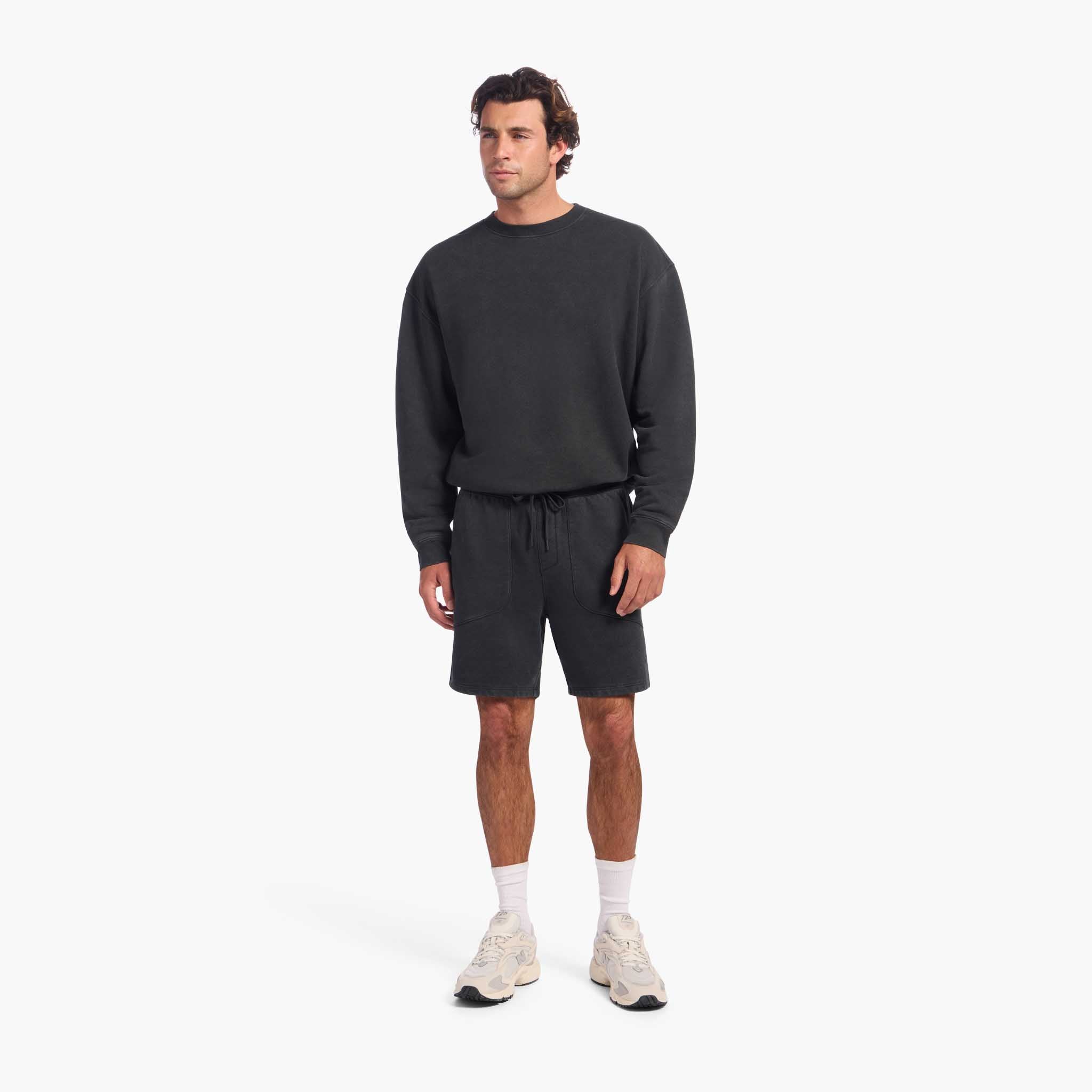Vintage Fleece Men's Short | Washed Black