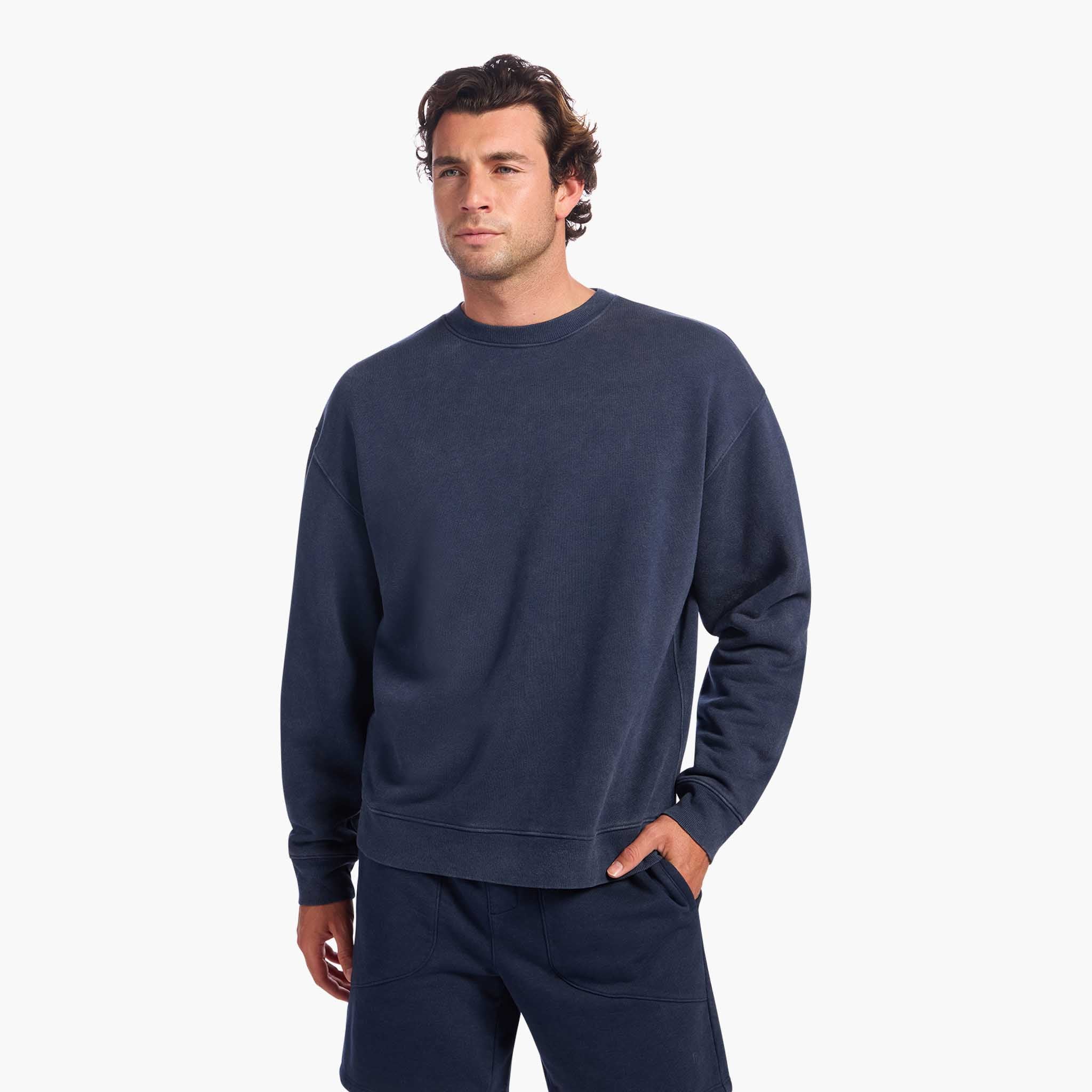 Vintage Fleece Men's Crewneck | Washed Navy