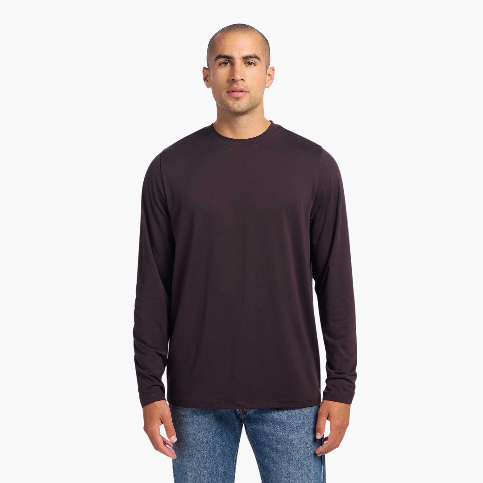 Men's Long Sleeve Movement Tee | Eggplant