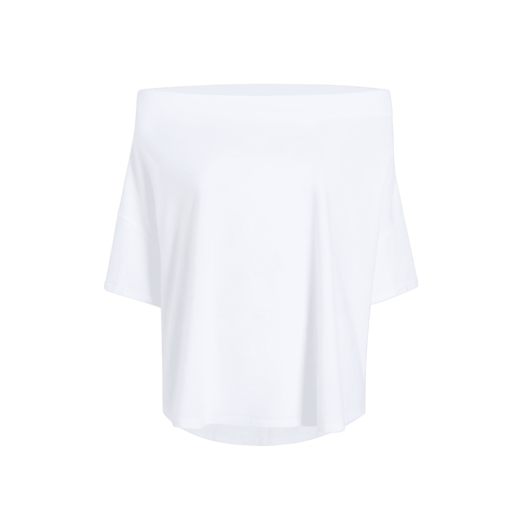 Vintage Cotton Off The Shoulder T-Shirt | White