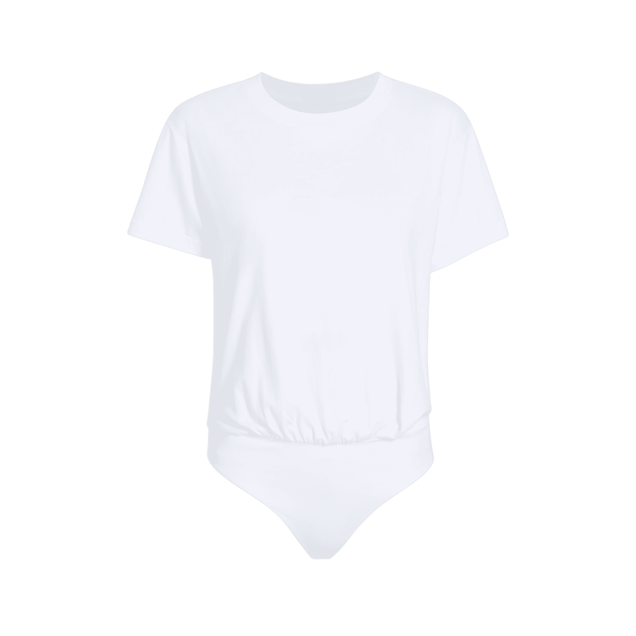 Soft Cotton Everyday T-Shirt Bodysuit | White