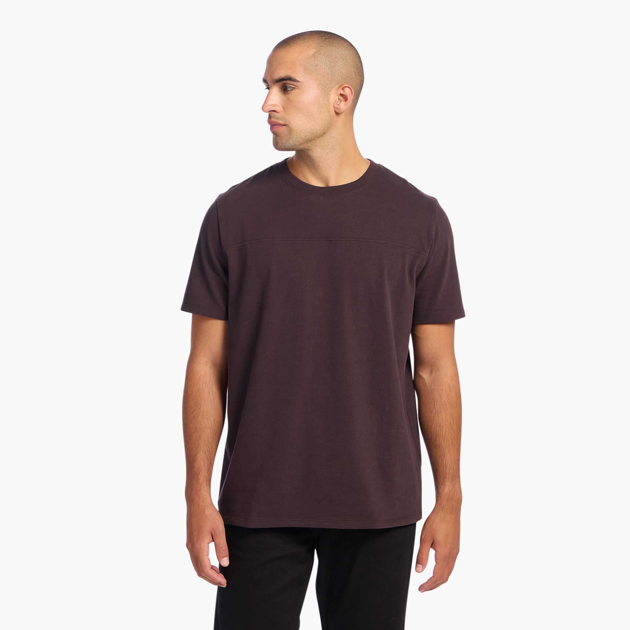 Men's Steady Seamed Tee | Eggplant
