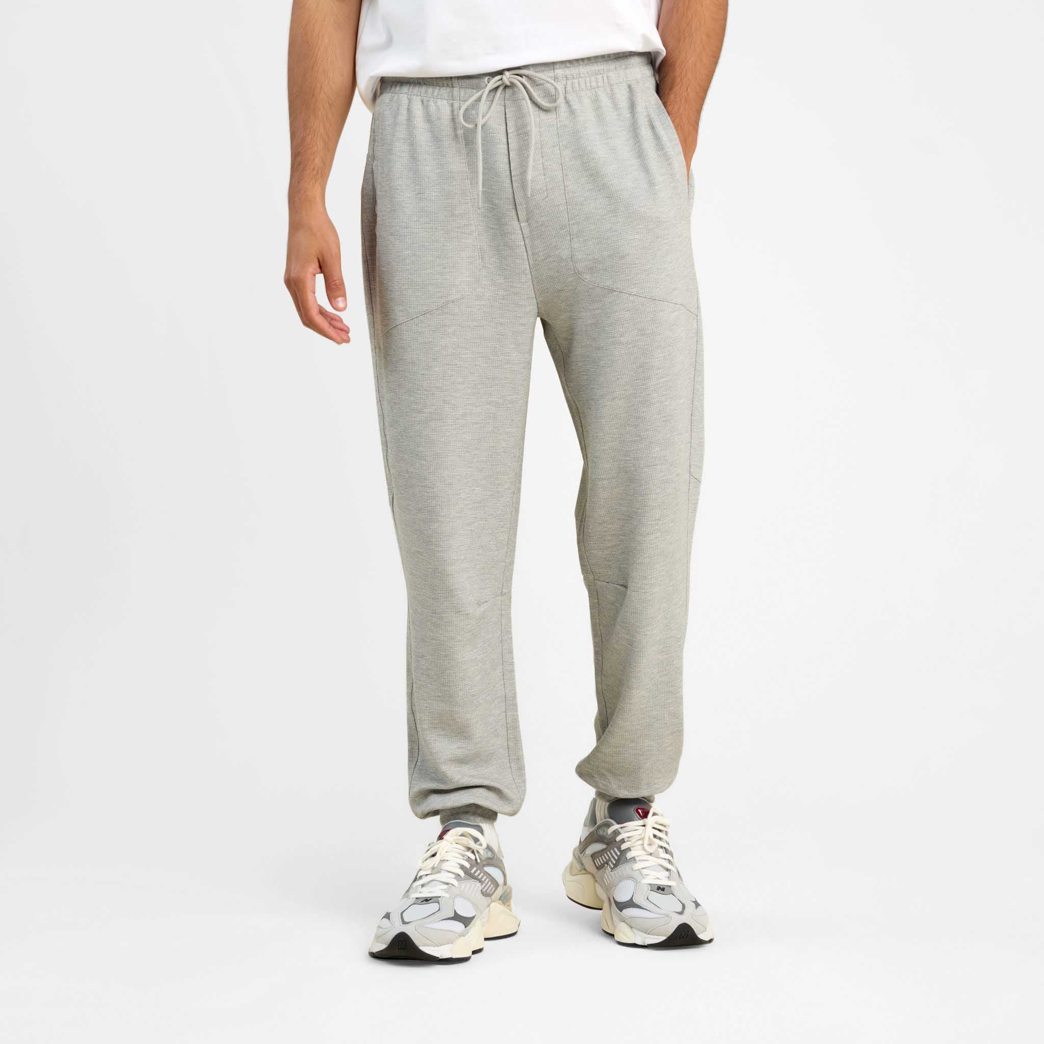 Men's Performance Waffle Jogger | Heather Grey