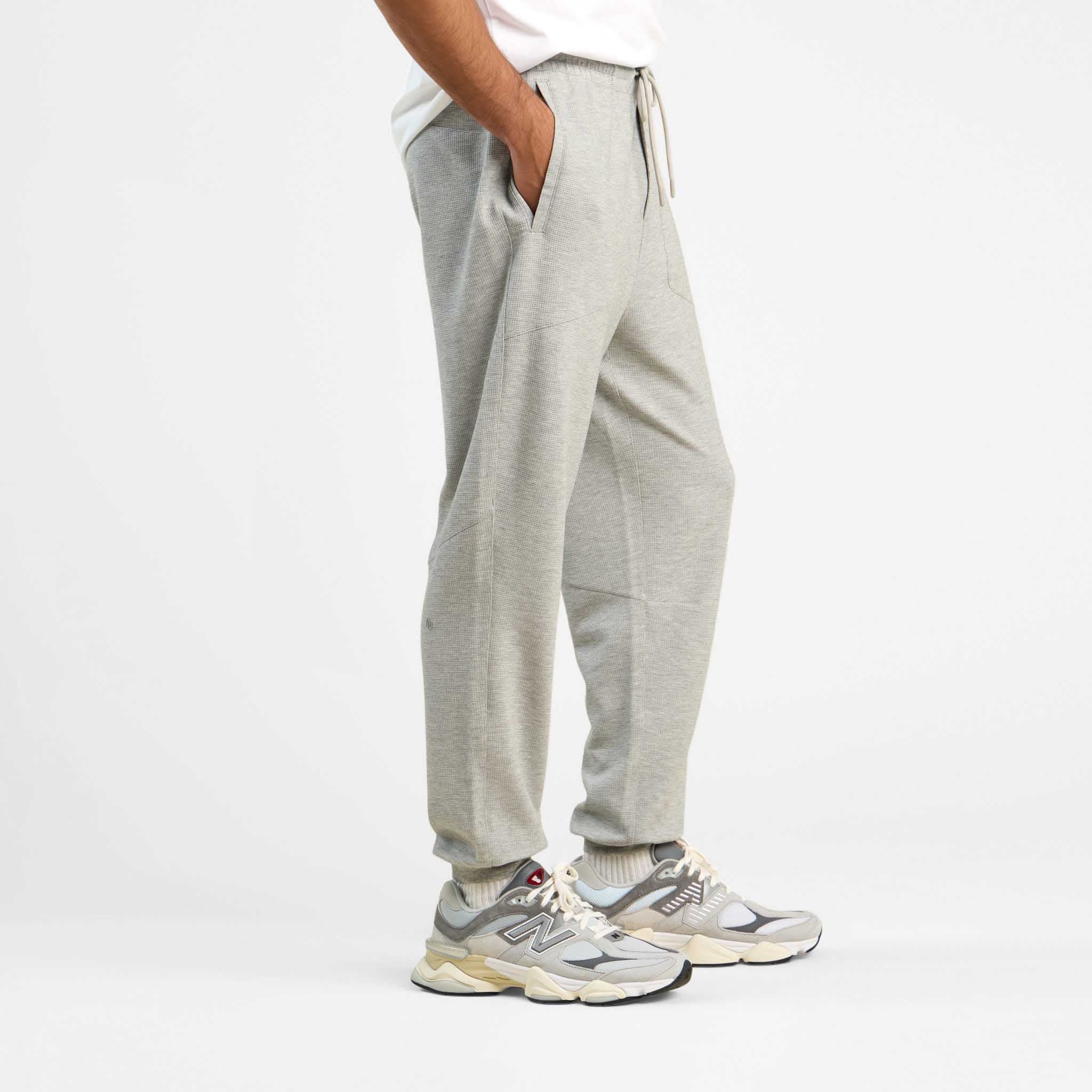 Men's Performance Waffle Jogger | Heather Grey