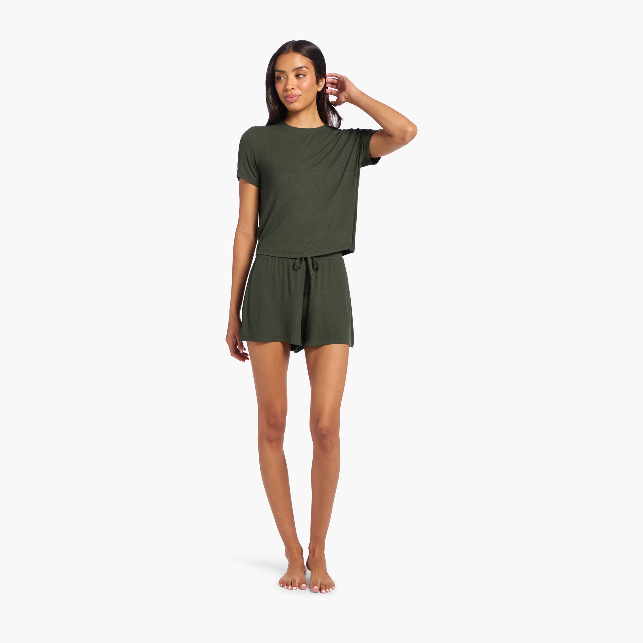 Ribbed Pajama Short Set