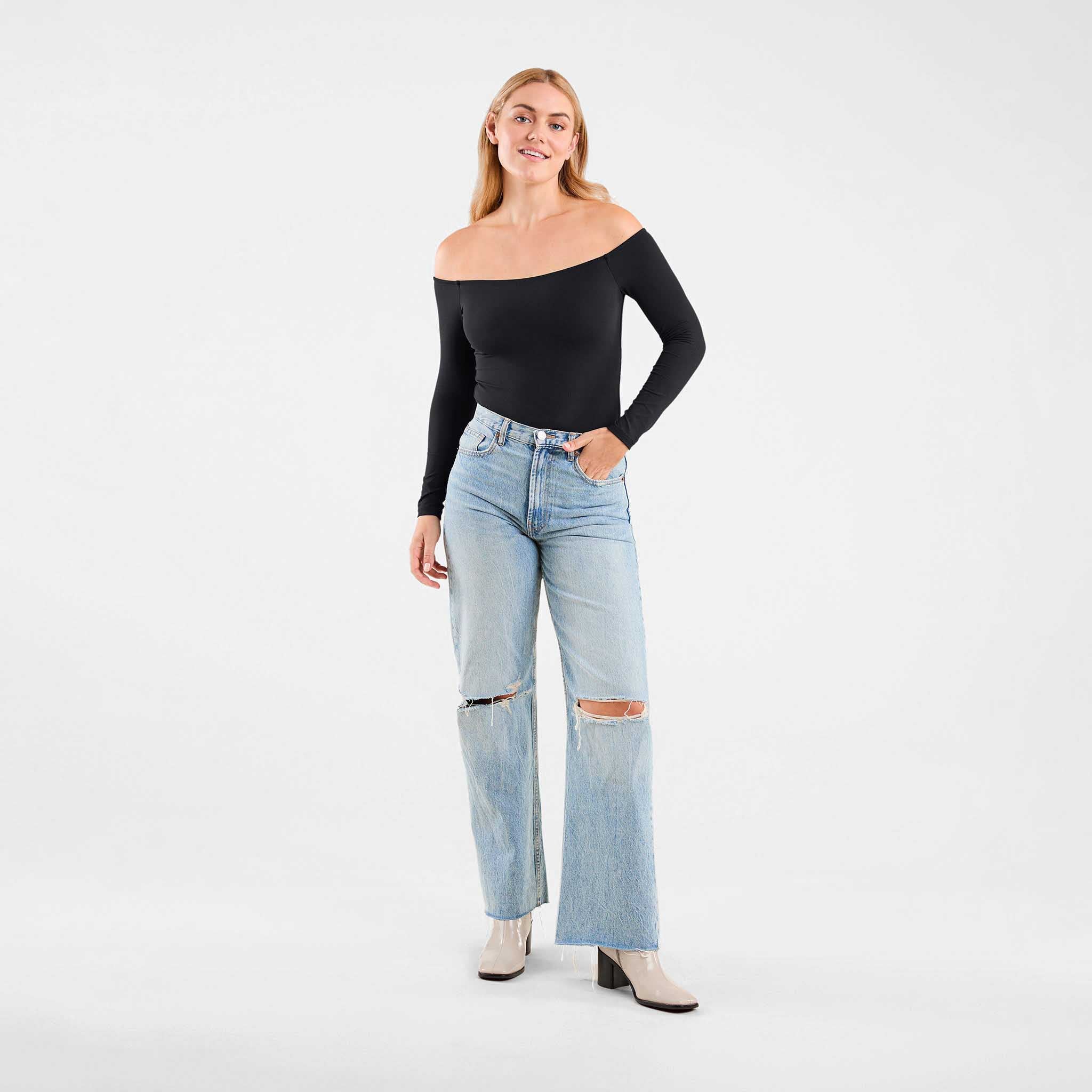 Off The Shoulder Bodysuit | Black