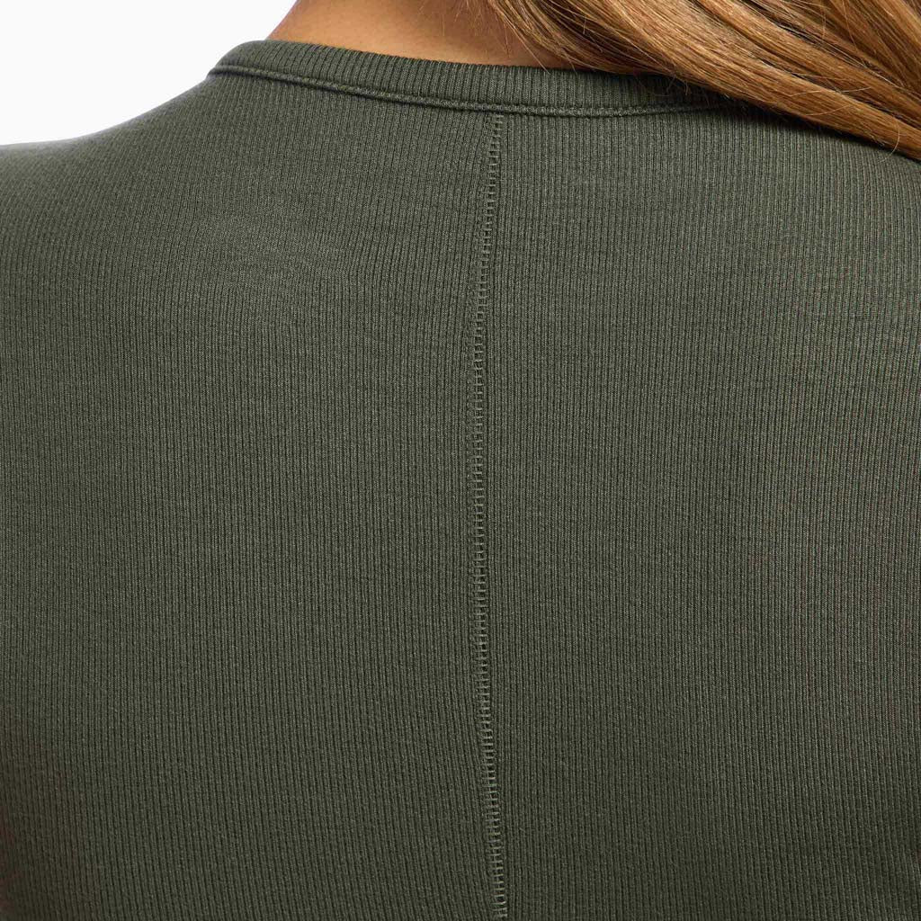 Slinky Rib Tee | Darkest Olive