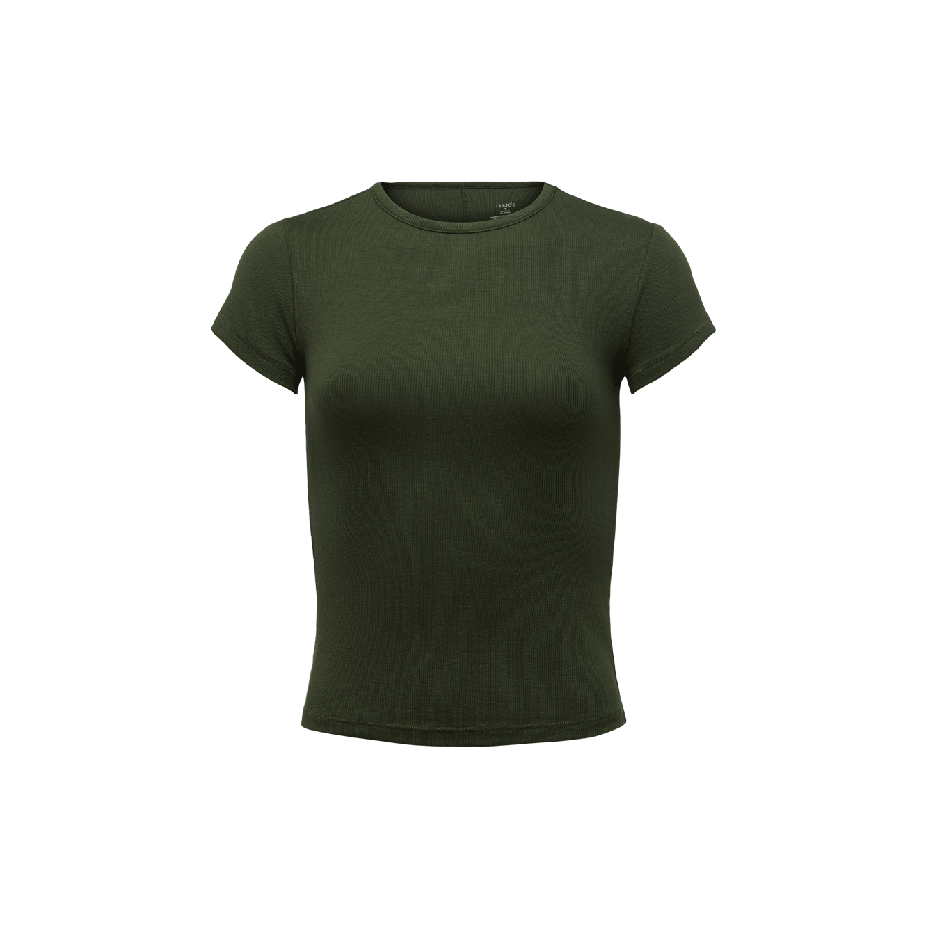 Slinky Rib Tee | Darkest Olive