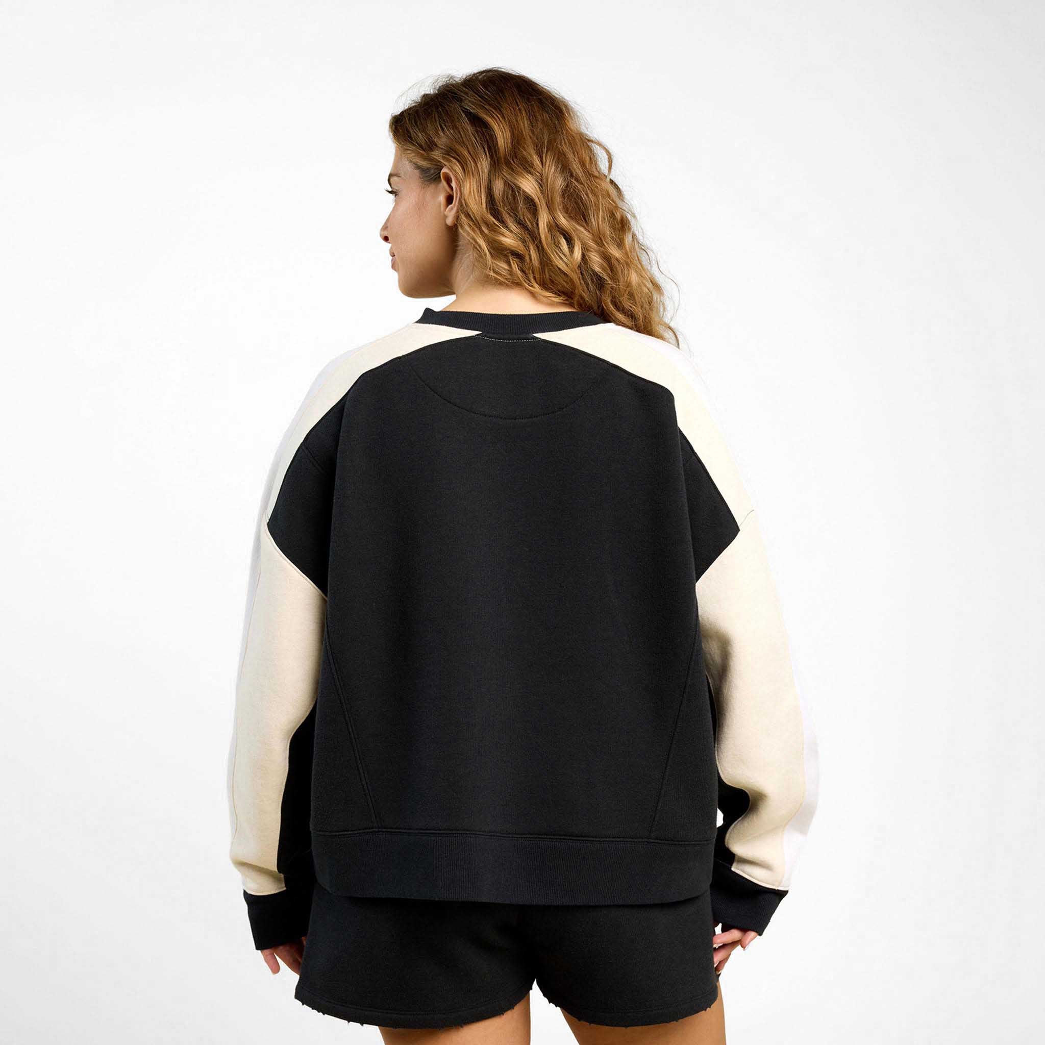 Vintage Fleece Sideline Crew | Black/Bone