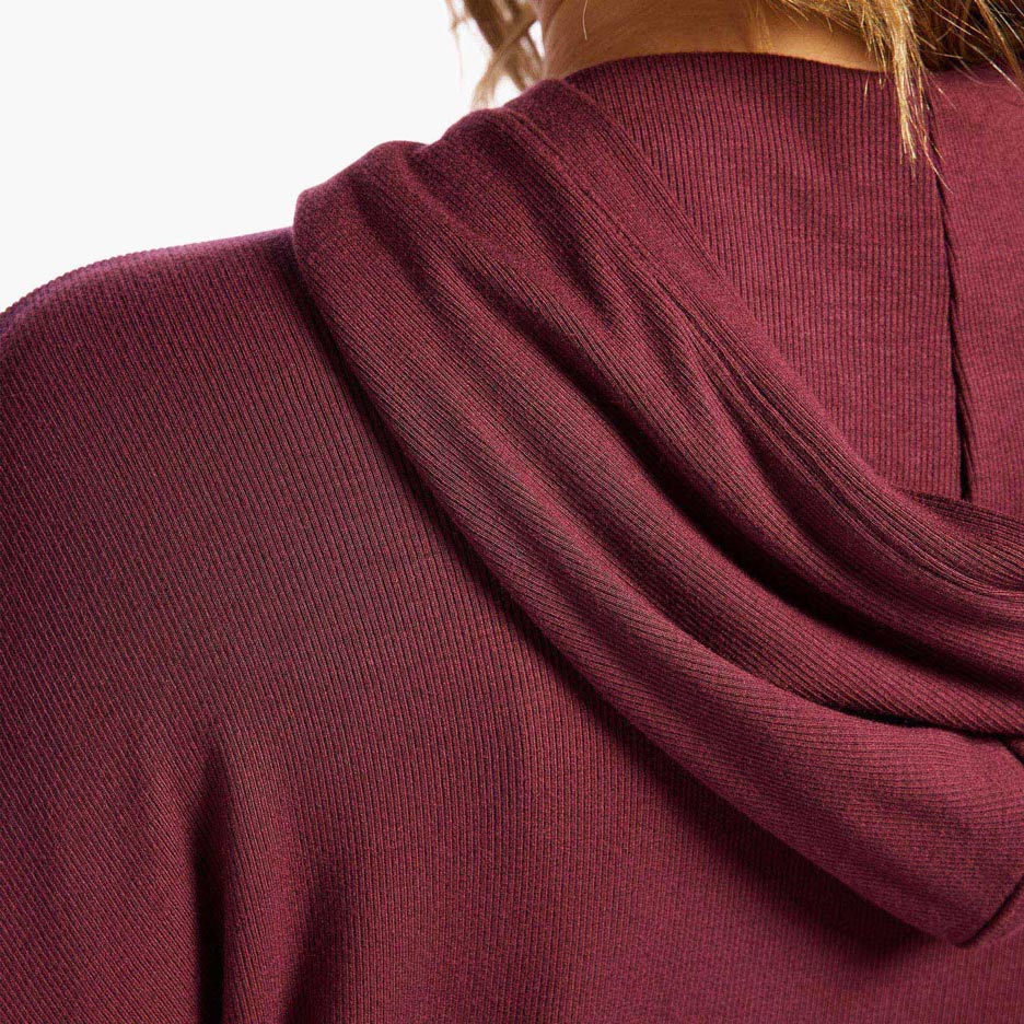 Slinky Rib Hoodie | Merlot