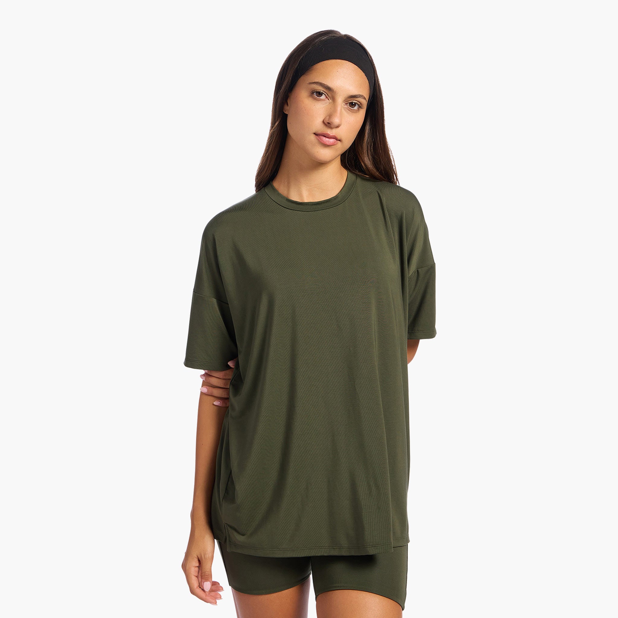 Biker Short Set | Darkest Olive