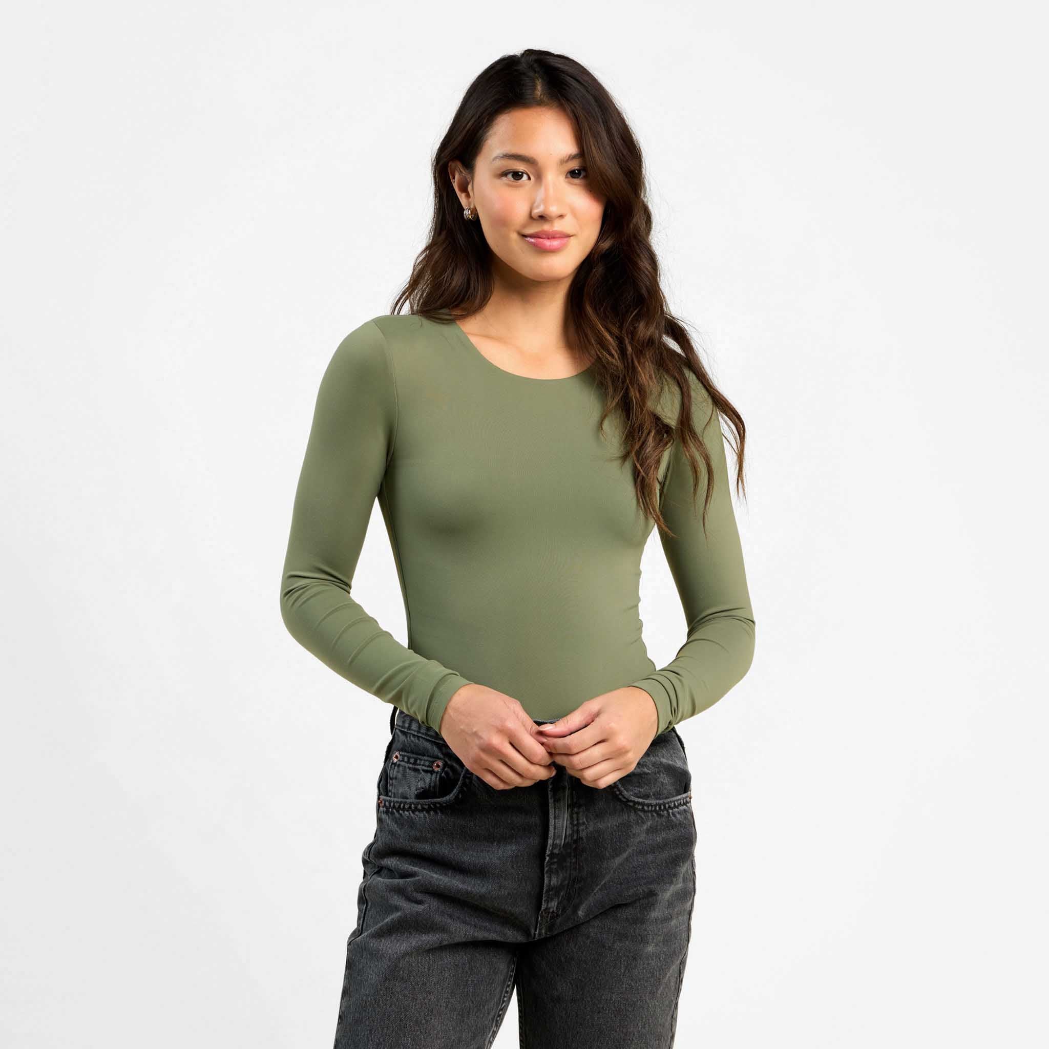 Long Sleeve Crewneck Bodysuit