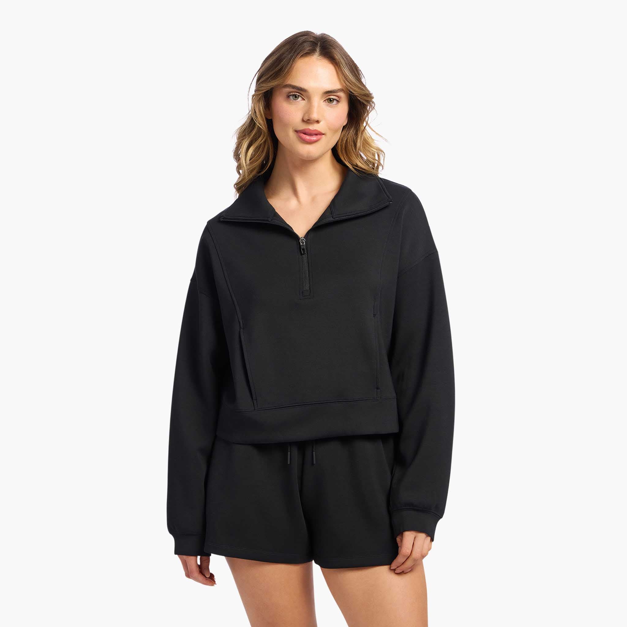 Soft Motion Quarter-Zip | Black